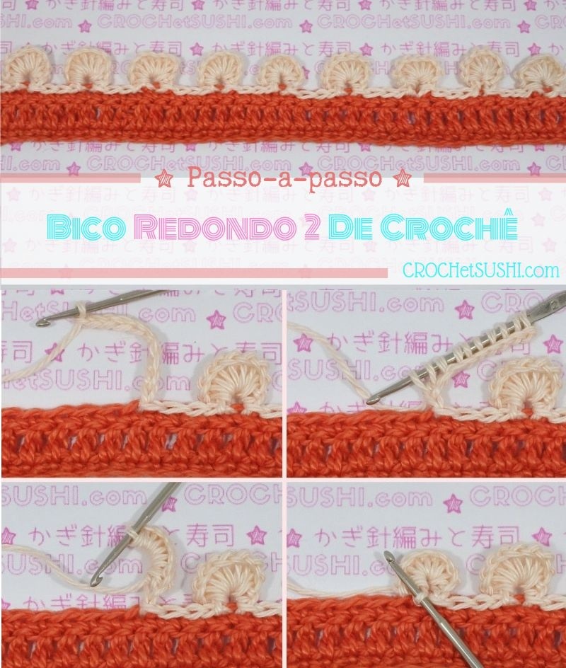 Passo-a-passo Bico redondo 2 de crochê