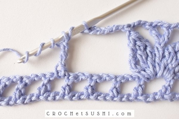 Passo-a-passo: Barrado de 3 pétalas em crochê - Crochet step by step