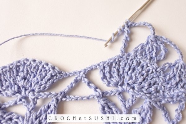 Passo-a-passo: Barrado de 3 pétalas em crochê - Crochet step by step