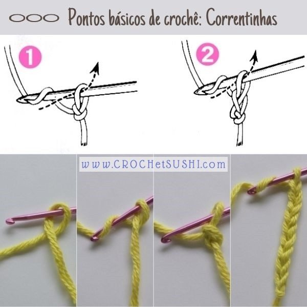 Ponto X no croche - Tipos de Pontos no Crochê