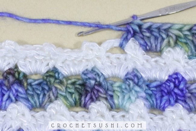 Ponto fantasia 1 de crochê passo-a-passo - crochet stitch step by step