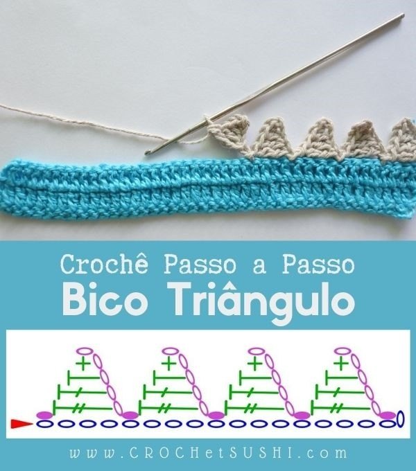 Crochê Passo a Passo - Bico Triângulo
